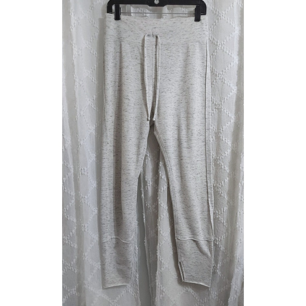 A New Day Oatmeal Heather Knit Jogger Pants Womens Medium Drawstring Tapered